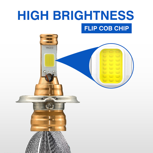 Transfert Motoled/DC8-80V H4 H6 HS1 Ba20D P15D CSP avec 4 puces LED pour phares de voiture... TDA1