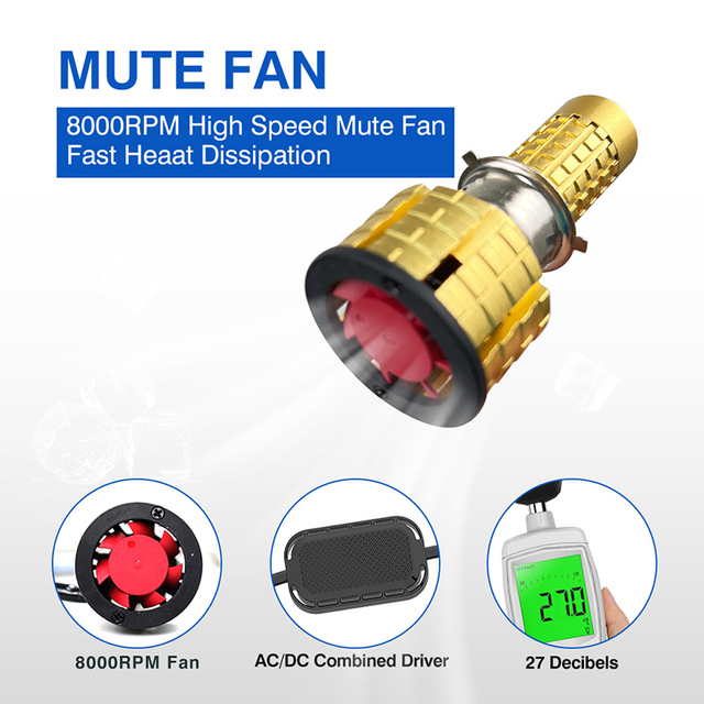 Lentille de lampe de moto, vente directe du fabricant, ventilateur de refroidissement, phare M1-YY