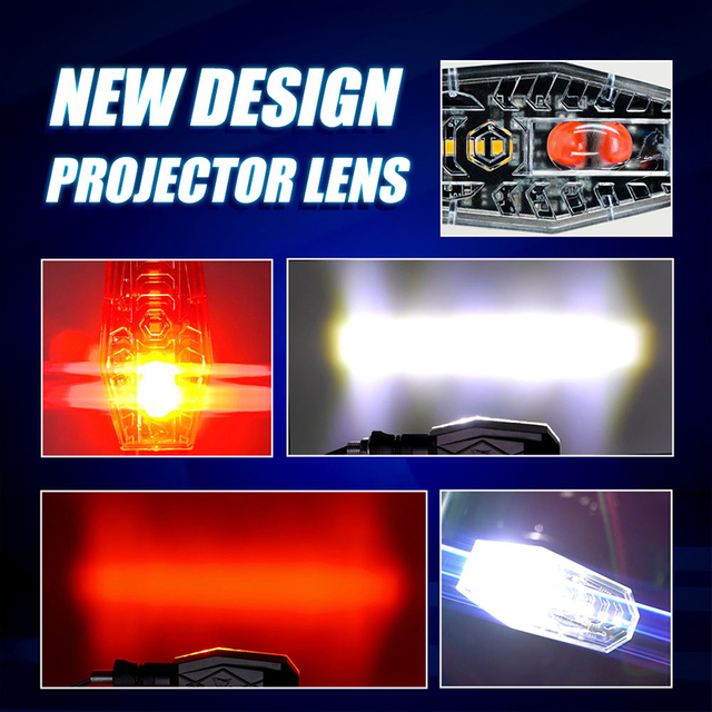 Lentille de projecteur de clignotant de moto, laser ZX115