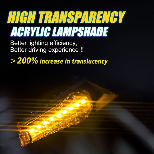 Ampoule de clignotant de moto avec flash orange dynamique ZX73